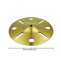 10 Inch Hole Cymbal Alloy Effects Cymbal Brilliant Finish Musical Instrument Controlled Sustain for Drum Kit
