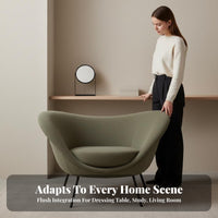 Sculptural S-Chair Italian Design Upholstered Armchair Light Luxury Minimalist Aesthetic for Readers, Bedroom, Apartment, Office
