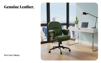 Upholstered Managerial Chair Highspine Support Upholstered Rolling Armchair