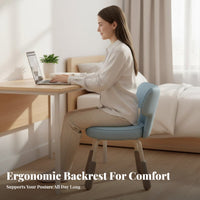 Armless rotating Chair Support Armless Upholstered Caster Chair for Adults