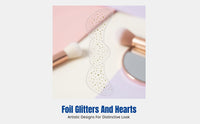Freckle Decal Stickers for Face, Foil Makeup Decals, Celestial Heart, Large Size, Easy Application, Random Pattern