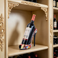 Water Transfer Leopard High Heel Shoe Wine Rack, Resin Tabletop Decoration