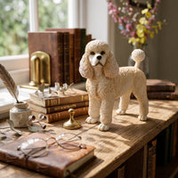 Poodle Figurine Whimsical Poodle Statue Long-Lasting for Living Room, Entryway