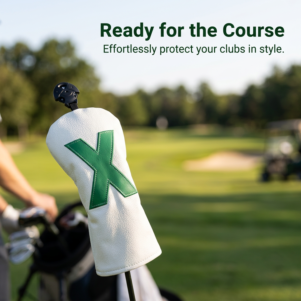 Golf Club Head Covers Set of 4, PU Leather Golf Club Head, Golf Head Covers for Club Head, Golf Club Headcovers for Golf Game