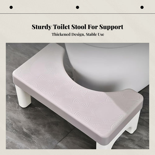Anti-Slip Toilet Footrest, Thickened Plastic Bathroom Stool, Squat Aid for Home