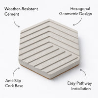 Cement Garden Stepping Stones, Modern Minimalist Style