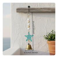 Sea Star Wind Chime Nautical Theme Turtle Hanging Ornament Handmade for Balcony