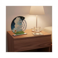 Rotary Enduring Desk Calendar Decorative Ornament Wooden Enduring Calendar Manual Rolling Date Display for Students, Kids
