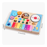 Piano Busy Board Educational Wooden Piano Board Develops Fine Dexterity Skills