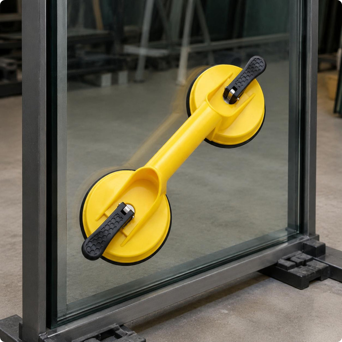 ABS Body Single Suction Cup Lifter Rubber Pad Vacuum Glass Lifter Lever Lock Glass Suction Cup Handheld