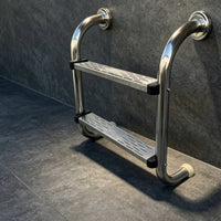Pool Ladder with Anti-Slip Steps Rust-Resistant Pool Ladder with Non-Slip Steps Floor-Mounted
