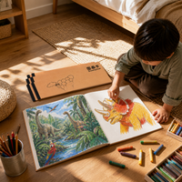 A4 Thickened Sketchbook for Kids, Blank Kraft Paper Drawing Pad for Art, Doodle, and Early Learning