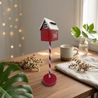 Christmas Mailbox Scene Display North Pole Post Box Freestanding Holiday Decor Focal Point
