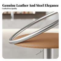 Adjustable Pedestal Stool Minimalist Design Pedestal Bar Stool Upholstered Seat Ergonomic Backrest for Business Owners, Bistro