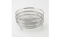 Three-Tier Air Fryer Rack Even Ventilation Cookware Accessory Silver Finish