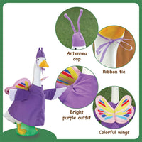 Butterfly Goose Outfit门廊鹅 蝴蝶鹅套装庭院花园装饰摆件节日