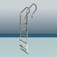 Stainless Steel Pool Ladder Floor-Mounted Pool Ladder with Anti-Slip Steps Heavy Duty