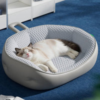 3D Massage Particles Cooling Cat Bed Breathable All-Season Dog Bed Cool-Contact Textile Textured Cooling Pet Mat Fully Washable for Cats, Dogs, Small Pets, Summer