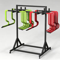 Training Hurdle Rack Caster Wheels Fitness Gear Triangular Bracing