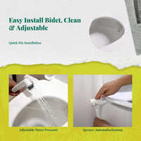 Dual-spray bidet, adjustable pressure