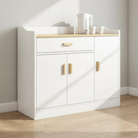Multi-Door Table Thickened Panels Sideboard Strong Load-Bearing Storage Furniture for Office Workers, Hosts, Living Room, Kitchen, Entryway