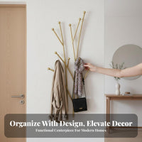 foliageShaped Hook Rack No-Drill Installation Wall Hanger Nordic design for Renters