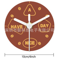 新款咖啡时间磁吸挂钟静音时尚冰箱钟家用装饰客餐厅小钟免打孔