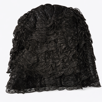 Cancer Headwear Women Chemo Lace Headband Hat, Turban Bandana Cap, Elastic Adjustable Lightweight Thin for Seniors