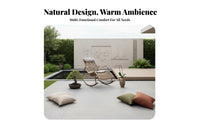 3 Pieces Modern Chinese Design 3 Piece Rattan Patio Set All-Weather Rattan Furniture Set Glass Tabletop Small Outdoor Table Chairs Long-Lasting Construction for Couples, Apartment Dwellers, Homeowners, Tea Time, Reading Nook, Garden, Backyard
