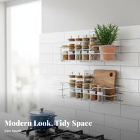 Adhesive Shower Basket Multi-Purpose Wall Shelf Rustproof for Renters, RV Owners