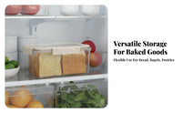 Food Grade Material Bread Storage Box Space-Saving Design Refrigerator Bread Container Safe for Pantry, Kitchen Counter