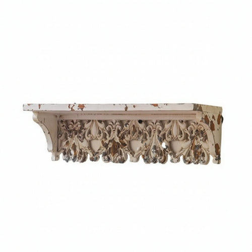 Scrollwork Wall Shelf Vintage Decorative Wall Shelf Ornate for Bathroom