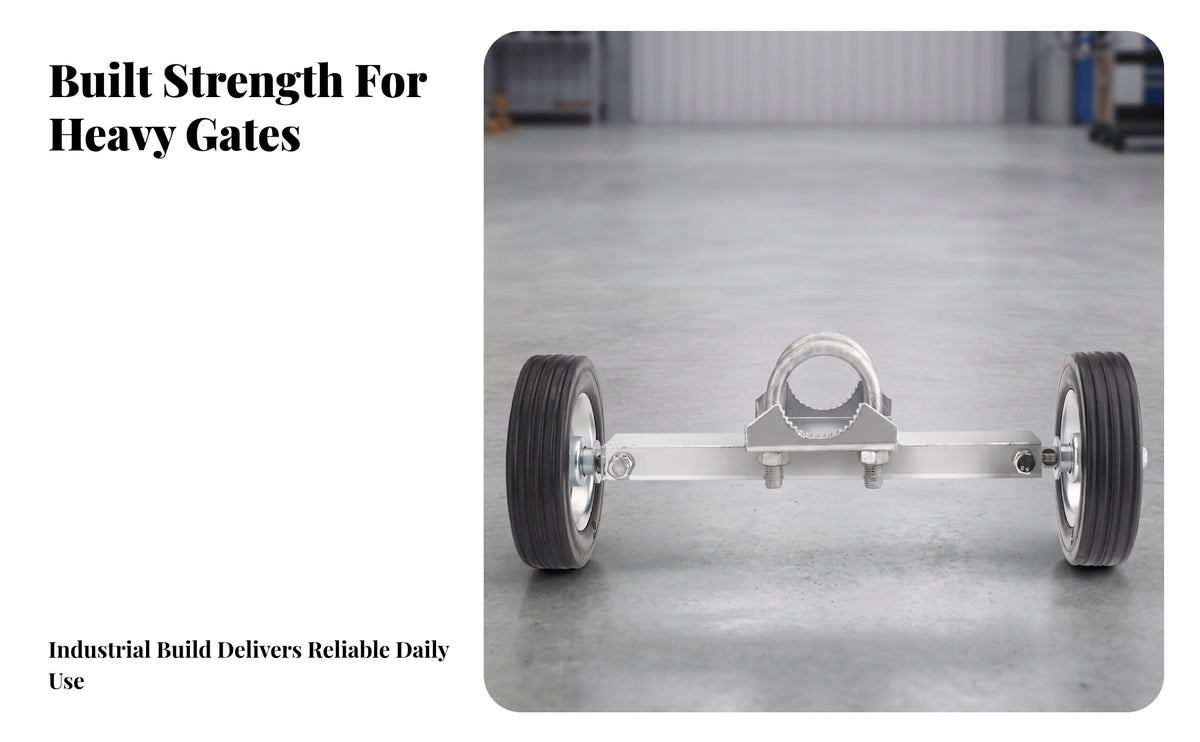 Low-Maintenance Gate Wheel with U-Bolt