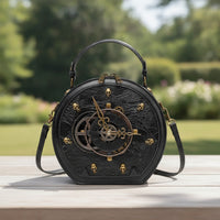 Crossbody Bag Steampunk Shoulder Bag with Detachable Strap Gothic Purse for Women, Concerts, Travel