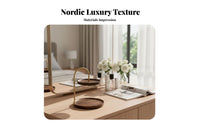 2-Tier Cosmetic Stand Large Capacity 2-Tier Vanity Tray Double-Layer for Desktop