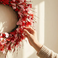 Romantic Wreath Artificial Flower Wreath Home Decor for Couples, Anniversary, Living Room