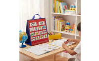 Tabletop Pocket Chart Foldable Double-Sided Pocket Chart Portable Educational Supply for Kids