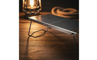 Stainless Steel Folding Table Lightweight Gas Canister heating guard Table Compact Portable Cooker Stand for Backpackers, Barbecue, Backpacking, Picnic