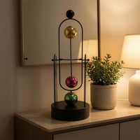 Moving Desk Ornament Arched Design USB Desk Ornament Glossy Spheres