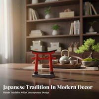 Japanese Torii Resin Figurine, Desktop Ancient Architecture Model