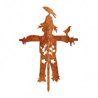 Metal Scarecrow Stake Rust Finish Scarecrow Stake Iron for Villa