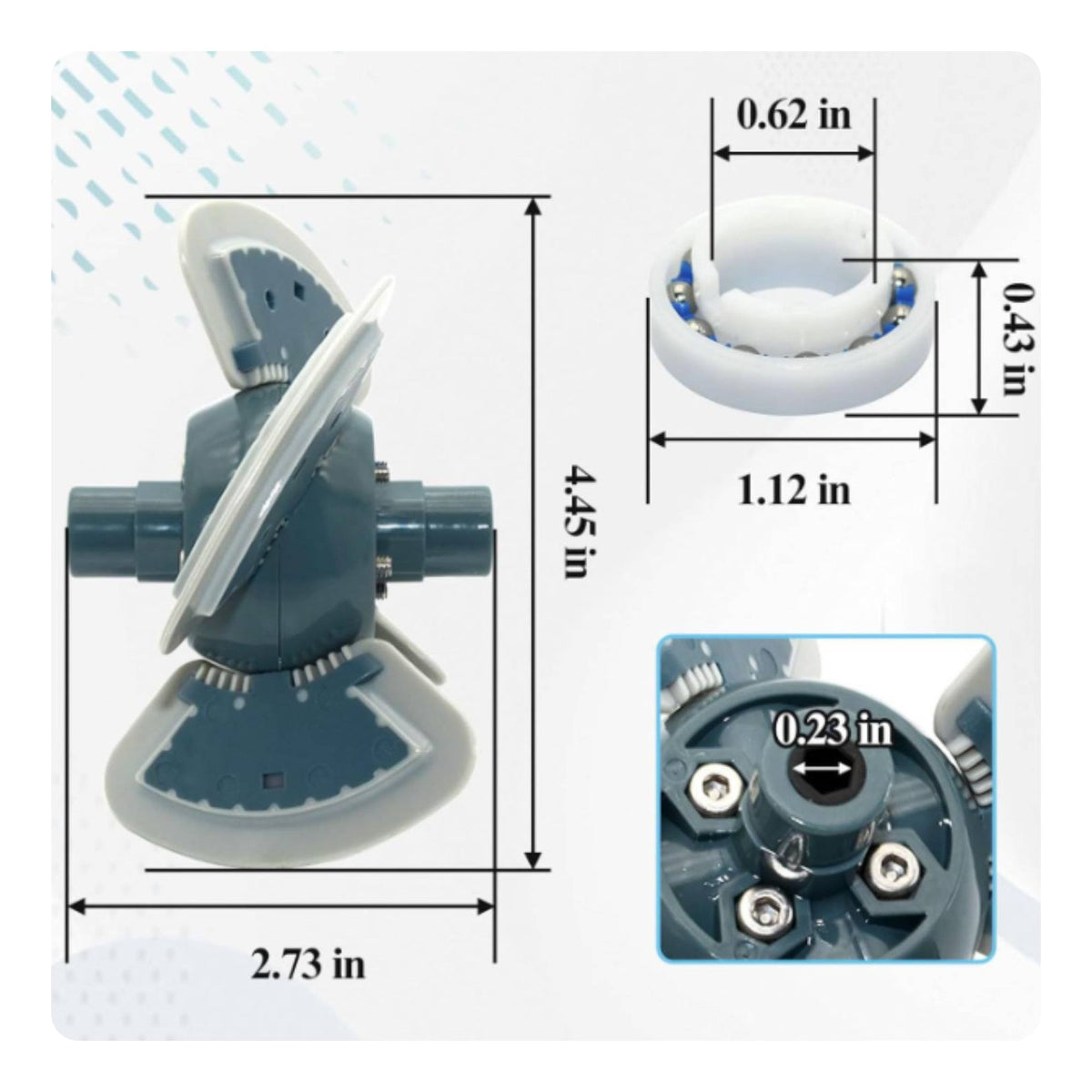 PF1 Cleaner Parts Kit Easy to Install Pool Cleaner Wheel Long-Lasting