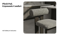 Upholstered Counter Stool with spinerest Footrest Included for Cafe, Coffee Shop