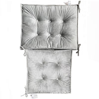 Tufted Backrest Seat Cushion with Ties, Water-Resistant, Thick, for Students and Office