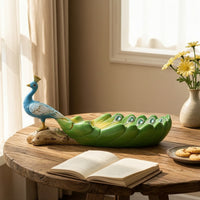 Peacock Fruit Tray Resin Peacock Tray with Base Tabletop for Living Room