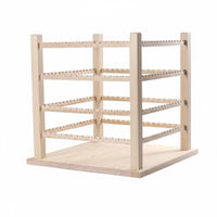Solid Wood Electric Rotating Earring Stand Large Capacity Rotating Earring Display Stand Stable and Balanced Wooden Base Jewelry Rack Easy Assembly for Live Streamers, Trade Shows