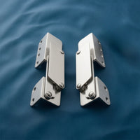 Anti-Pinch Yacht Seat Hinges Aluminum Alloy Boat Seat Hinge Rust Resistant Marine Hinges with Mounting Holes Space Saving