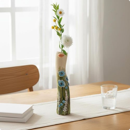 3 Pieces Ceramic Bud Vase Gift Idea Home Decor Vintage Design for Desk