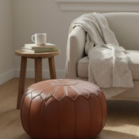 Storage Pouf Ottoman Extra Seating Home Furniture Thick Padded for Living Room