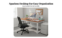 Simple Computer Desk Thickened Board Minimalist Writing Desk Spacious Desktop Modern Study Table for Students, Remote Workers, Dorm Room, Bedroom